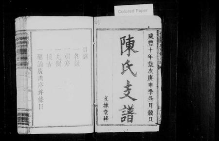 江西陈氏族谱-石溪陈氏重修支谱 [3卷,及卷首].pdf电子版预览图1