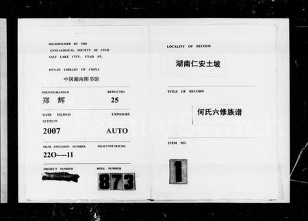 湖南何氏族谱-何氏土坡族六修族谱 [2卷].pdf电子版缩略图