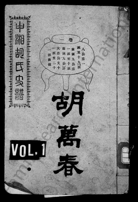 湖南胡氏族谱-胡氏支谱 [4卷].pdf电子版预览图1