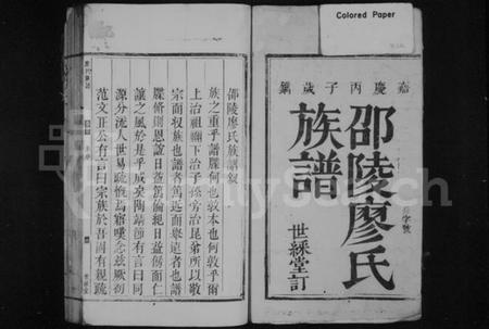 湖南廖氏族谱-邵陵廖氏族谱 [2卷,首1卷].pdf电子版预览图1