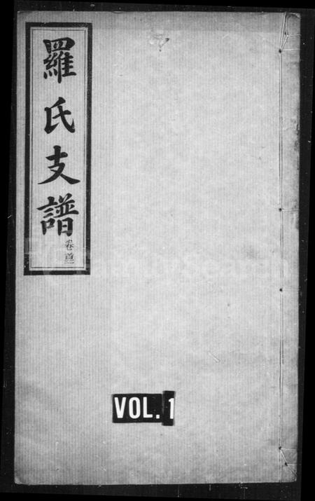 湖南罗氏族谱-罗氏支谱 [9卷,首3卷].pdf电子版预览图1