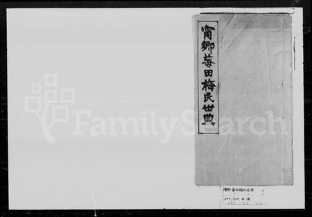 湖南梅氏族谱-甯乡莓田梅氏世典.pdf电子版预览图1