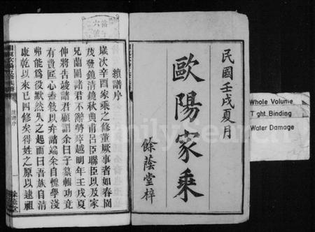 湖南欧阳氏族谱-湘东欧阳五修族谱.pdf电子版预览图2