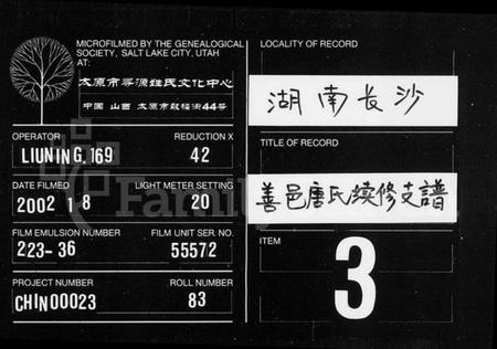 湖南唐氏族谱-唐氏支谱 [19卷,含首1卷,末1卷].pdf电子版缩略图