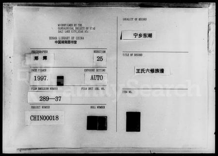 湖南王氏族谱-楚南沩宁东湖王氏六修族谱 [18部].pdf电子版缩略图