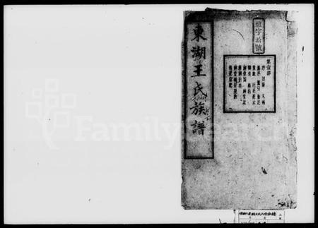 湖南王氏族谱-楚南沩宁东湖王氏六修族谱 [18部].pdf电子版预览图1