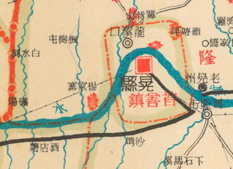 1940年湖南《晃县图》预览图1