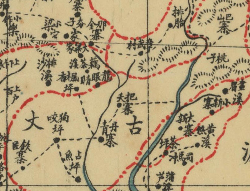约1941年吉首《乾城县全图》预览图1