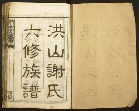 湖南谢氏族谱-洪山谢氏六修族谱[21卷,首1卷].pdf电子版预览图1