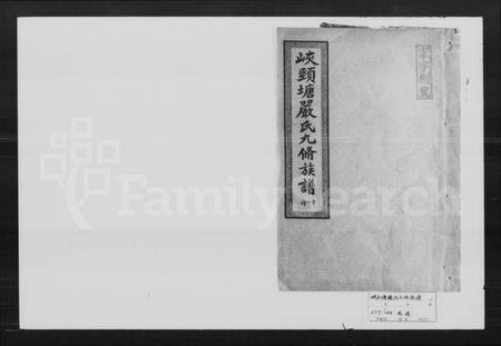 湖南严氏族谱-严氏九修族谱.pdf电子版预览图1