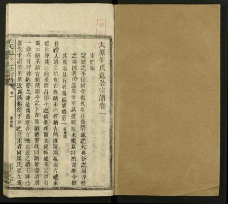 湖南羊氏族谱-太原羊氏魁公宗谱 [16卷及卷首末].pdf电子版预览图1