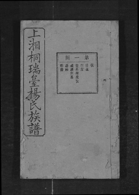 湖南杨氏族谱-上湘桐瑞台杨氏族谱 [22卷,及卷首末].pdf电子版缩略图