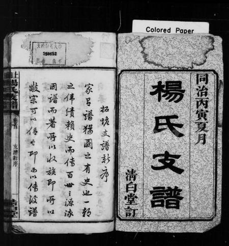 湖南杨氏族谱-杨氏支谱[5卷首1卷].pdf电子版预览图1