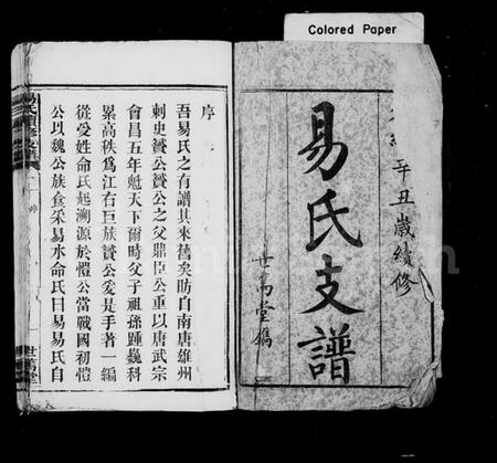 湖南易氏族谱-黑石铺易氏续修支谱 [10卷].pdf电子版预览图1