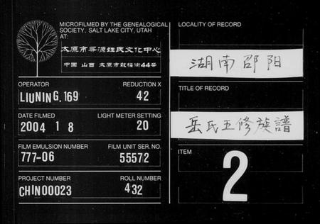 湖南岳氏族谱-岳氏五修族谱 [29卷,首4卷].pdf电子版