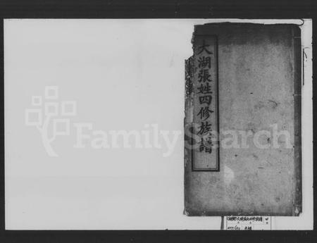 湖南张氏族谱-大湖张姓四修族谱 [10卷,首1卷].pdf电子版缩略图