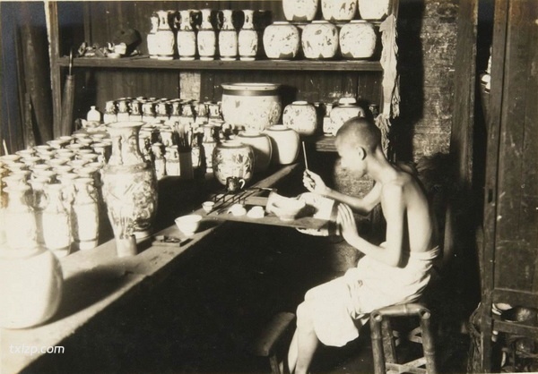 1940年江西景德镇老照片 80年前制瓷全过程记录预览图6