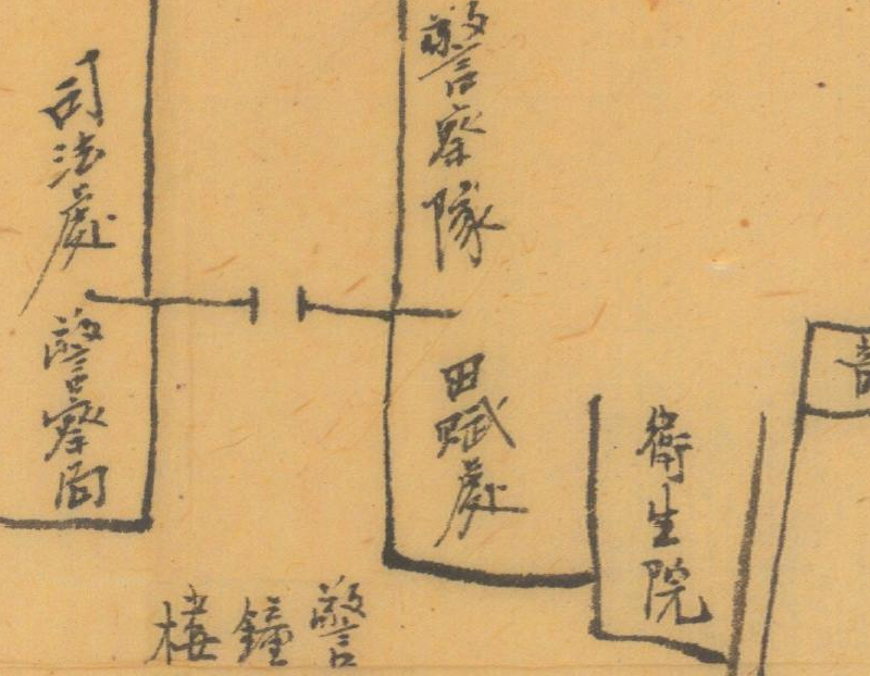 约1941年湖南《临武县县城街道图》预览图1