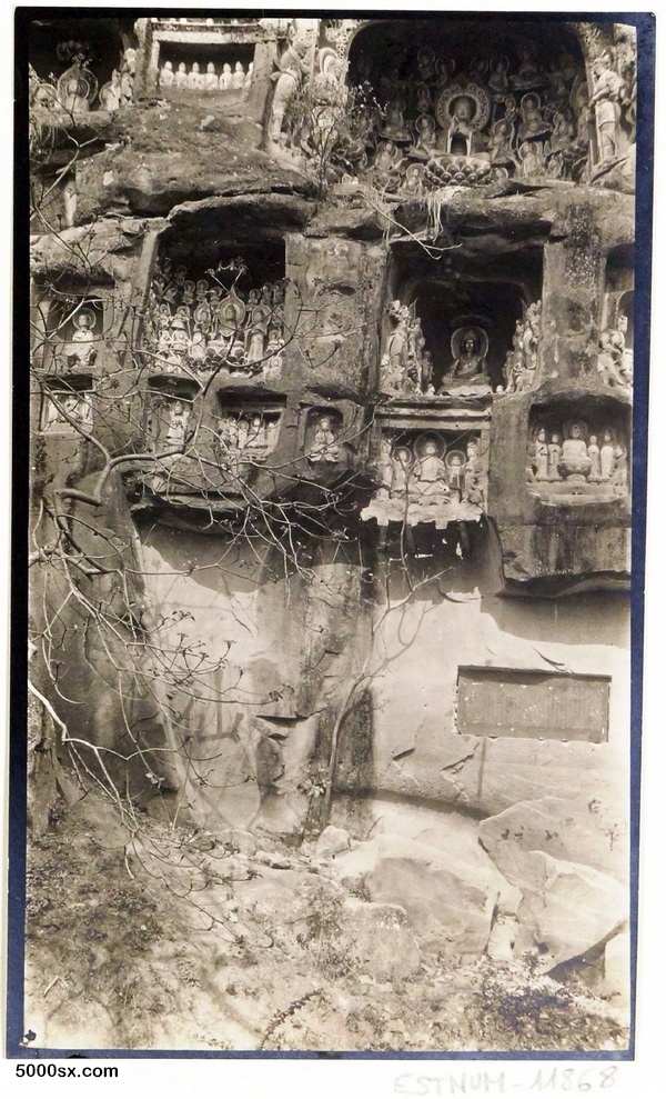 1914年四川巴中老照片 百年前的水宁寺石窟风貌预览图6