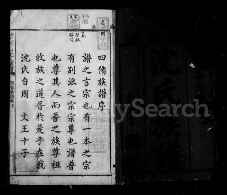 湖南沈氏族谱-沈氏族谱.pdf电子版预览图1