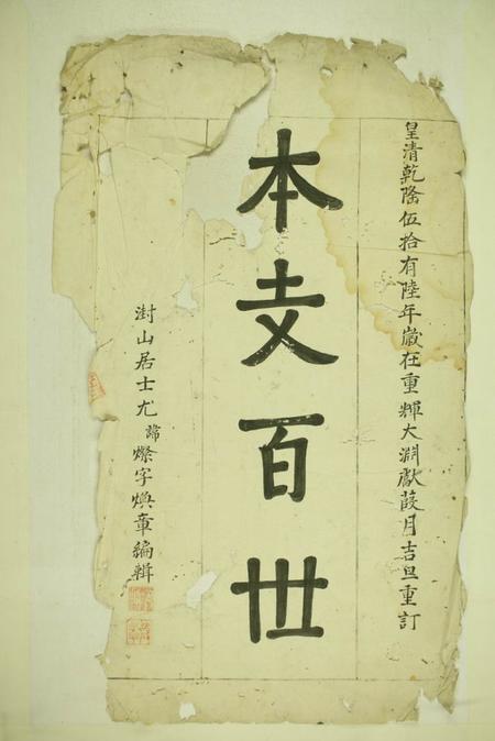 《丽水梅氏宗谱不分卷》封面
