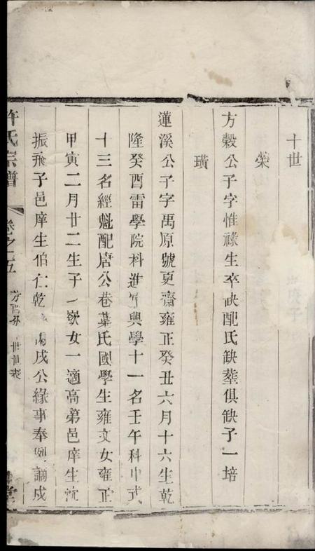 《裕本堂许氏宗谱》封面