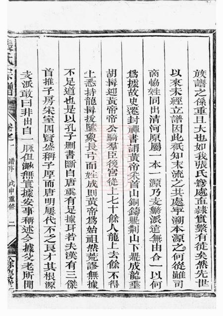 上杭馀庆堂清河郡张氏宗谱