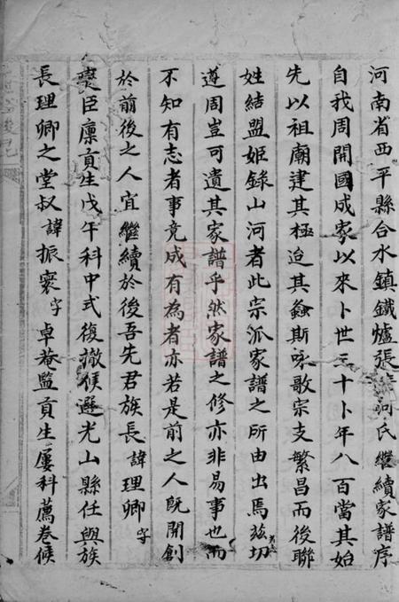 河南西平张氏家谱不分卷.pdf电子版下载预览图1
