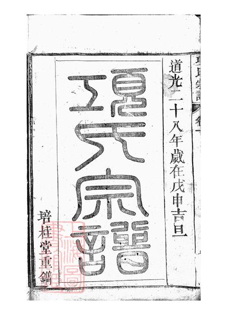 安徽桐城培桂堂桐城项氏重修宗谱十三卷末一卷.pdf电子版下载预览图1