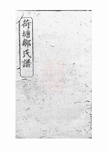 湖南岳阳范阳堂荷塘邹氏谱