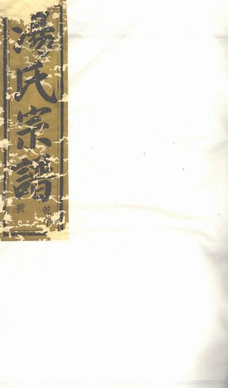 嵊县茶坊汤氏重修宗谱四卷