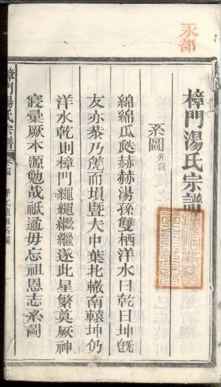广丰樟门汤氏宗谱.pdf电子版下载预览图1
