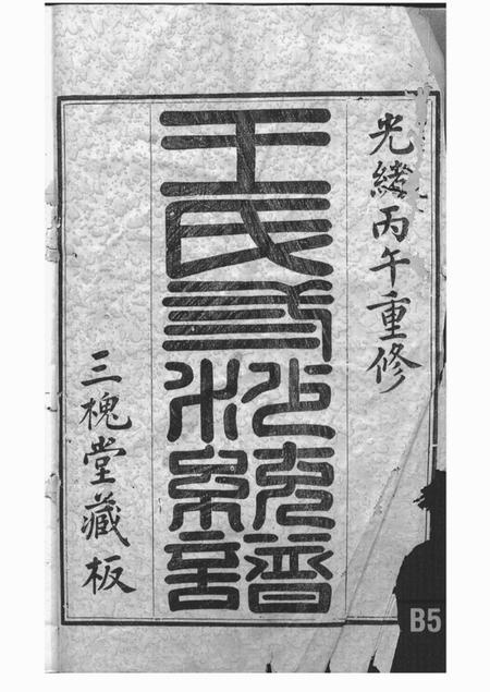 吴县三槐堂王氏三沙宗谱十六卷.pdf电子版下载