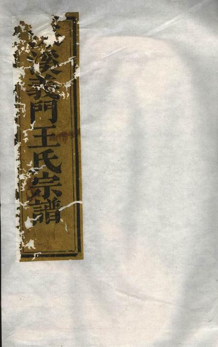 浦江深溪义门王氏宗谱二十九卷
