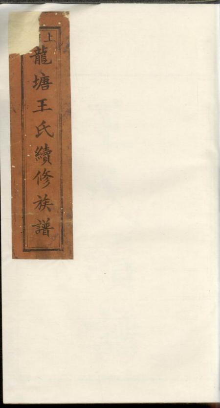 浏阳槐荫堂上湘龙塘王氏续修族谱十卷