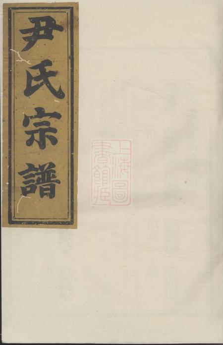 《龙游尹氏宗谱不分卷》封面