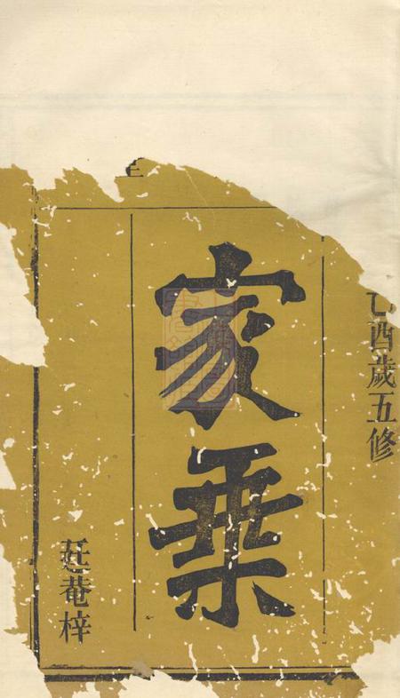 岳阳孝义堂杨氏族谱