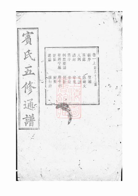 《衡阳好善堂宾氏五修通谱五十卷》封面