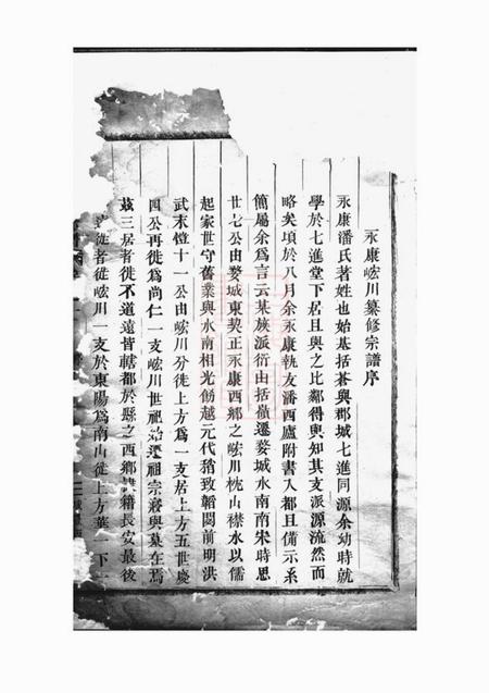 永康皌川潘氏宗谱十四卷.pdf电子版下载预览图1