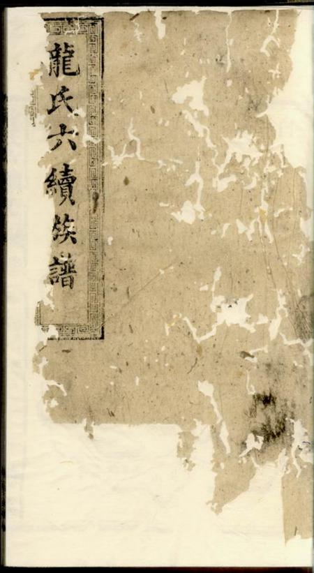 湖南敦本堂龙氏六续族谱