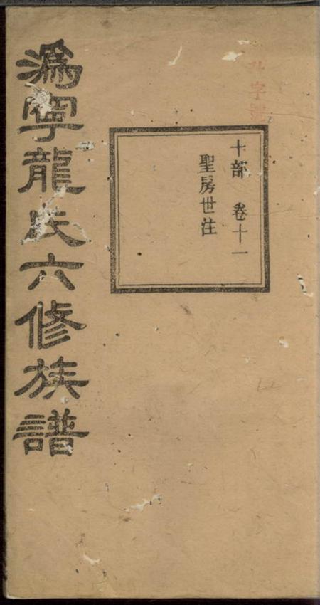 《宁乡敦本堂沩宁龙氏六修族谱》封面