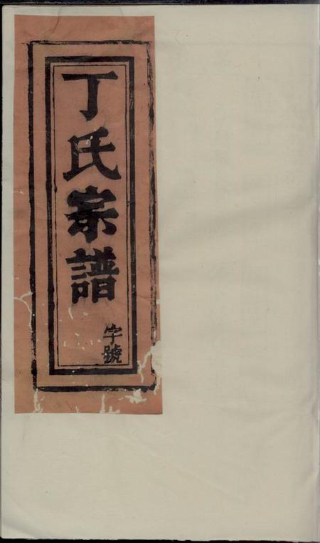 《丁氏宗谱》封面