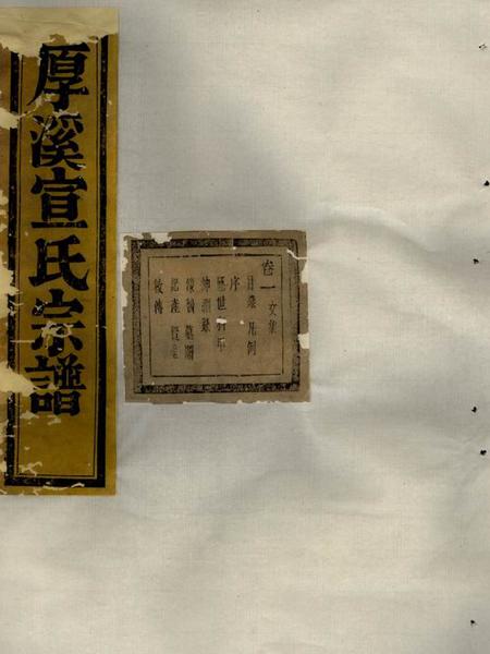 《暨阳孝思堂暨阳厚溪宣氏宗谱》封面