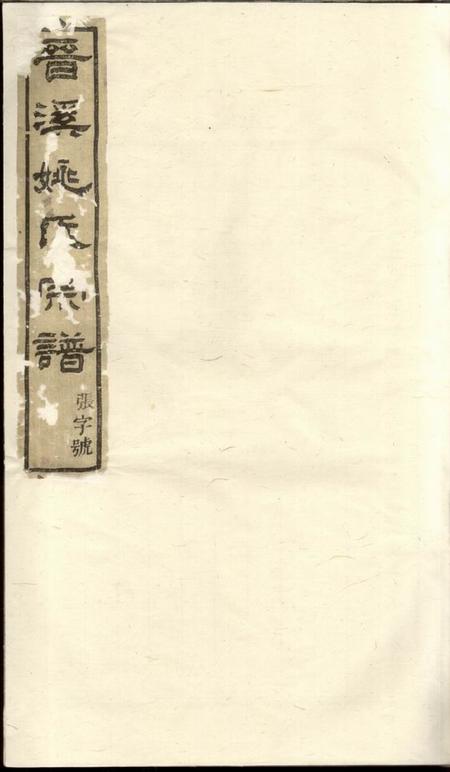 嵊县会宗堂晋溪姚氏宗谱十五卷