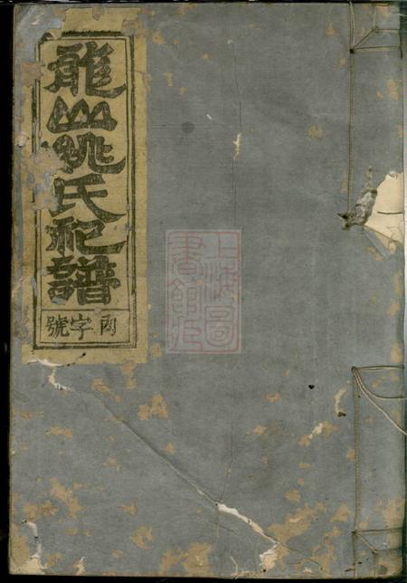 《兰溪齐政堂兰溪龙山姚氏祀谱》封面