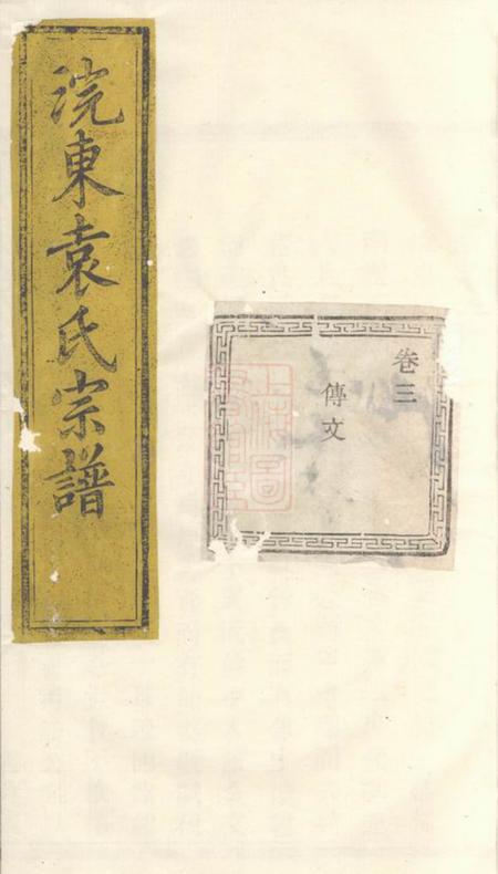暨阳萃涣堂暨阳浣东袁氏宗谱四十八卷