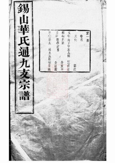 无锡x叙堂锡山华氏通九支宗谱二十八卷首一卷附一卷