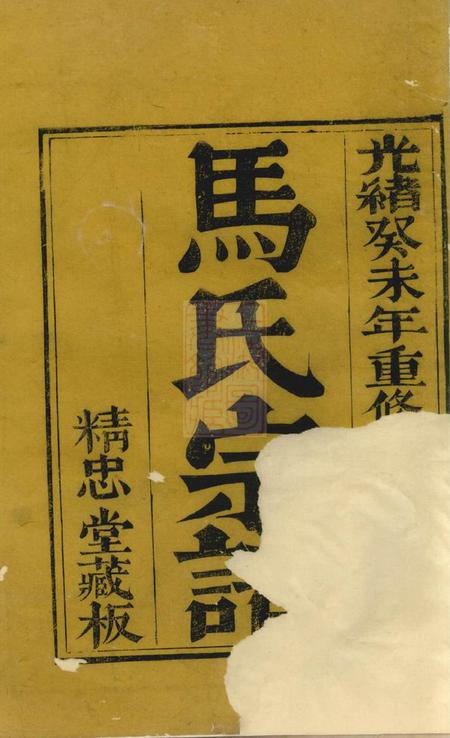 丹阳精忠堂马氏宗谱四卷.pdf电子版下载预览图1