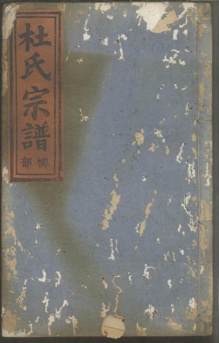 《缙云杜氏宗谱》封面