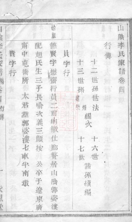 山阴永思堂山阴李氏家谱.pdf电子版下载预览图1